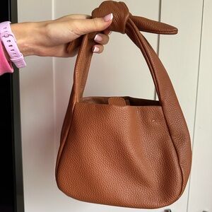 Quince Italian leather mini bow bag